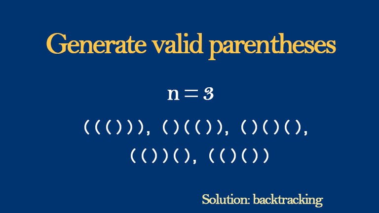 Number of valid parentheses code