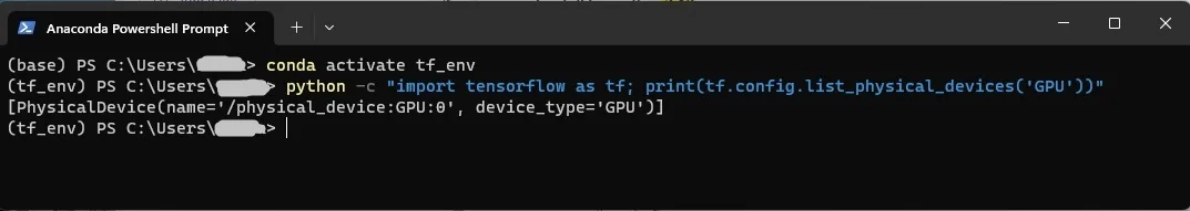 test TensorFlow GPU