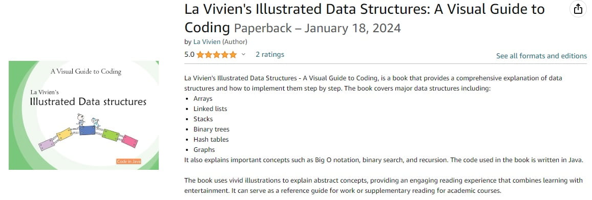 Data structures illustrated java book at Amazon